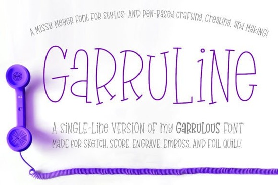 Garruline (single Line) Font